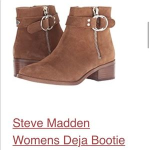 Steve Madden Deja Bootie Cognac Suede size 9M